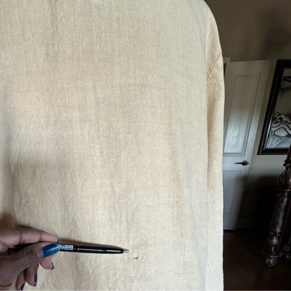 Vintage Blue Cactus‎ 2 Piece Set Linen Maxi Dress - Picture 7 of 11